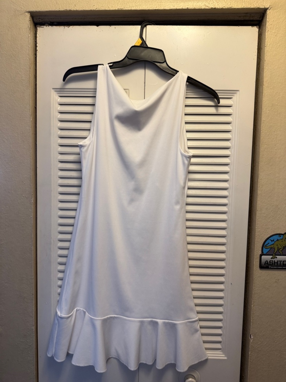 Express White Ruffle-Hem Tank Dress - Picture 3 of 3